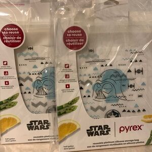 Pyrex Star Wars Silicone Storage Bags - Blue and Black